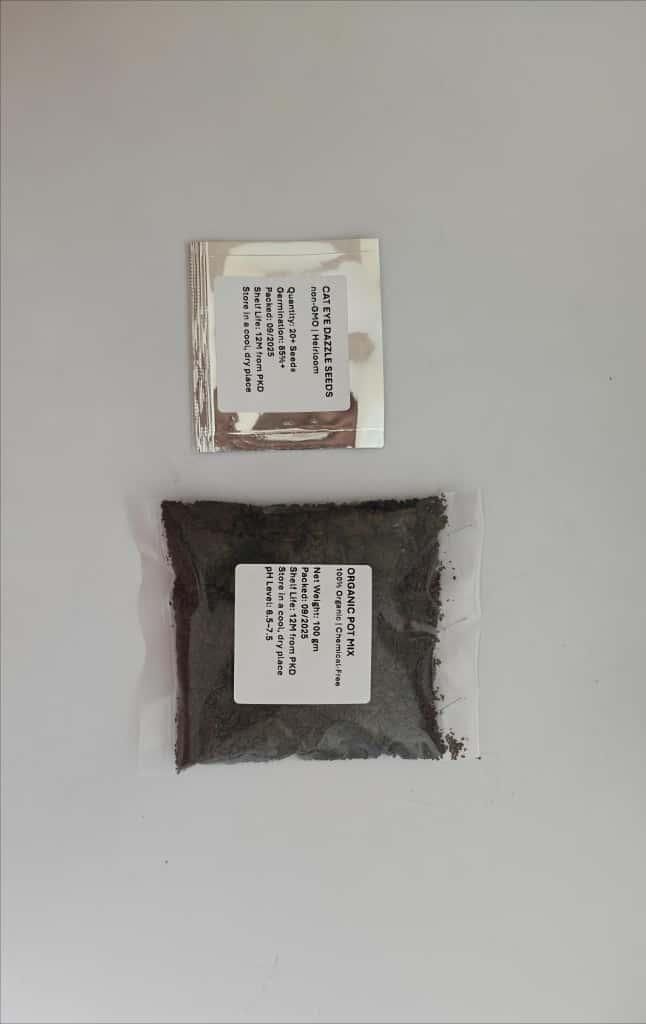 Cat Face Flowers and Free Organic Pot Mix 100 Grams